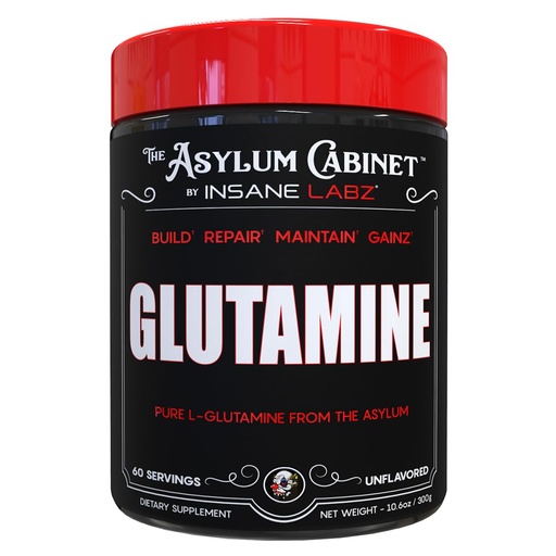 [BRSW2BIZCMDQYGY4] Insane Labz Glutamine, 5g Serving, 60 Servings.