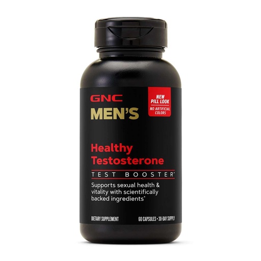 [BRSRGAT2OYFREE37] GNC Men's Healthy Testosterone - Men's Wellness Supplement for Muscle Health & Energy Support - Vascular Health Formula - Fenugreek Seed Extract, Ginseng & Multivitamin Blend - 60 Count (30 Servings)
