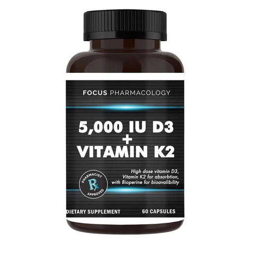 [BRSRAFT4CRYAACTZ] 5,000 IU Vitamin D3 with Vitamin K2-60 Capsules