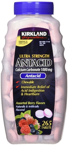 [BRSWIEA3OB6WCETM] Kirkland Signature Chewable Ultra Strength Antacid / Calcium SUpplement 1000mg 265 Count (Pack of 2)