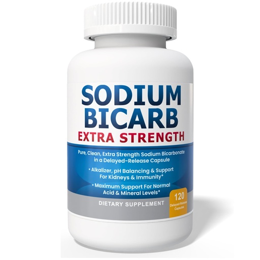 [BRSREEIBBMNQYYL2] Sodium Bicarbonate Capsules Extra Strength 1300mg Organic Use Sodium Bicarbonate Tablets. Pure Bicarbonate of Soda Strongest Pill of Bicarbonato De Sodio para Tomar Available 120 Sodium Tablets