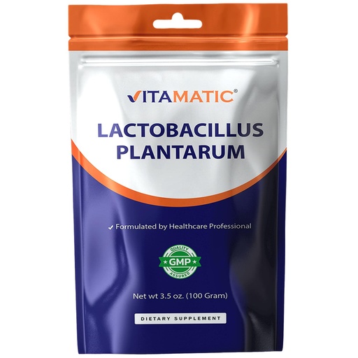 [BRSRAYIDOAOQAGQZ] Vitamatic Lactobacillus Plantarum Probiotic Powder - Digestive Health Support - 100 Gram (3.5 OZ) - 100 Servings