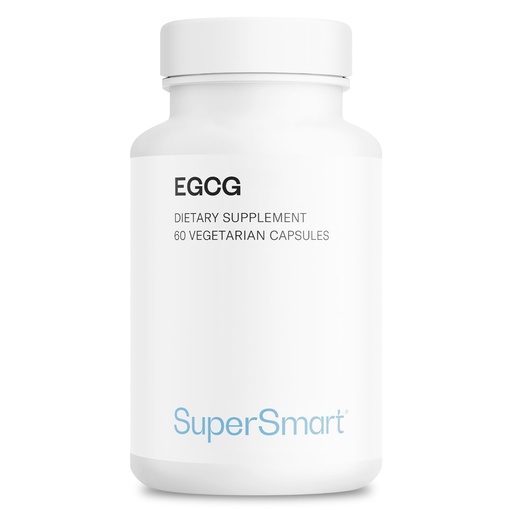 [BRSWIHQZBEDBE2A5] Supersmart EGCG Supplement 445mg per Day (High Strength) - 70% EGCg Green Tea Extract - Potent Bioavailable Antioxidant | Non-GMO & Gluten Free - 60 Vegetarian Capsules