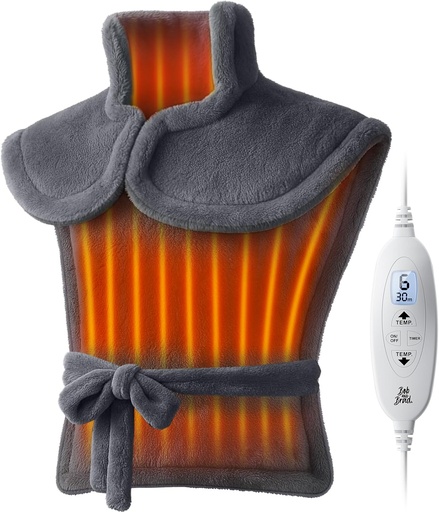 [BRSROFQLDIFQAYA6] BOB AND BRAD Heating Pad for Back Pain Relief, FSA Edge-Weighted Electric Heat Pad for Neck HSA Eligible, Shoulders &Full Body Relief, Fast Heating, ETL Certified, Gift for Women Men Family 24"x34"