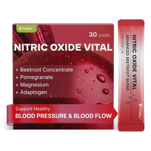 [BRSRGGQTAECWOGTU] Dobel 8-in-1 Beet Powder for Blood Flow & Circulation | Cardiovascular Supplement for Healthy Blood Pressure | Enhanced Nitric Oxide for Women & Men, 30 Sticks