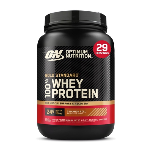 [BRSROBQNOQJR4G3V] Optimum Nutrition New Flavor Gold Standard 100% Whey Protein Powder, Cinnamon Roll, 2 Pound (Pack of 1) (Packaging May Vary)