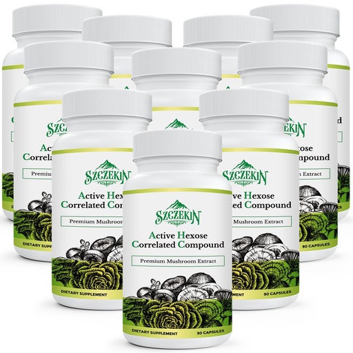 [BRSRMATYA4JWYF34] Active Hexose Correlated Compound 1500 mg Supplement, Natural 8 Mushroom Extract Supplement, Immune System, Liver Function, Natural Killer and T Cells Activity, 900 Veggie Capsules