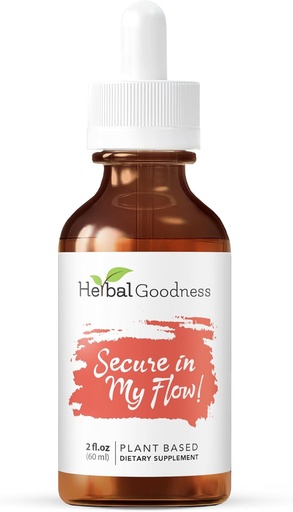 [BRSRAFDYO56ROCIU] Herbal Goodness Secure in My Flow | Integratori di supporto mestruale | Integratori mestruali Slow Flow, Supporto per l'umore, Salute dell'ormone, Rilassamento degli aiuti, Supporto metabolico 2oz
