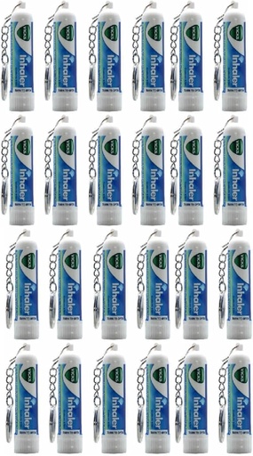 [BRSRGAL2BECAMD36] Inhaler Stick for Stuffy Nose and Nasal Congestion Relief, Portable Menthol Vapor Decongestant, Easy-to-Use Sinus Inhaler, Value Pack of 24
