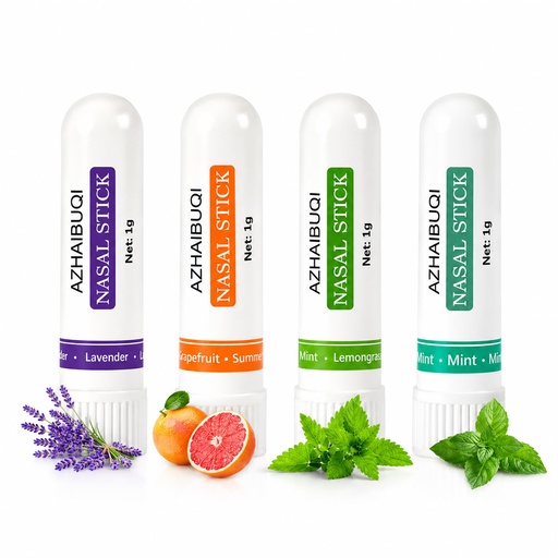 [BRSRAGLRAUIR6CIU] AZHAIBUQI Nasal Stick Boost Energy Set, Nose Inhaler Stick, Better Breathing, Natural Menthol Inhaler (Set of 4)