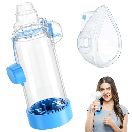 [BRSROZQPCQIWAYI7] Soft Silicone Inhaler Spacers for Adults and Kids - Fun and Colorful Nessi OTC Spacer (Adult-Blue)