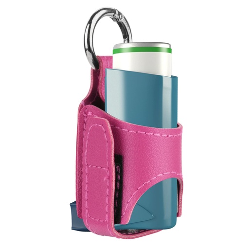 [BRSRMZATAVYQIETA] Beautyflier Asthma Inhaler Holder PU Leather Travel Handy Holder for Adults and Kids, Inhaler Not Included