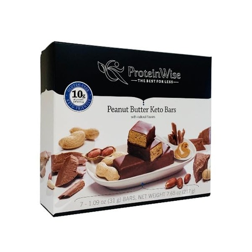 [BRSRACTRBAFB4D3V] ProteinWise - Peanut Butter Keto Bar - 7 Bars