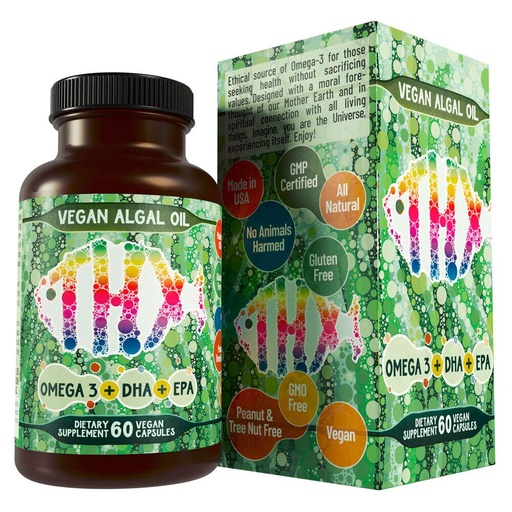 [BRSWGCQZA4OWGHLA] Vegan Omega 3 Algae Oil with DHA EPA The Fish-Less Oil Blend