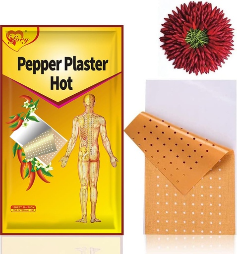 [BRSWGFAKDINGYAI4] Capsaicin Patches & Pain Patches, Heat Patches for Back, Knee, Neck, Shoulder, Muscle (L (3.94" * 7.09") 10 Count)