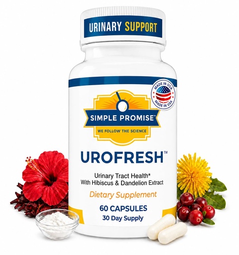 [BRSRAAQBOR7BY23F] UroFresh Urinary Tract Support for Women - 1000 mg D-Mannose with Cranberry, Hibiscus & Dandelion - Bladder Health Supplement for Daily Urinary Wellness and Comfort - 60 Capsules - 30-Day Supply