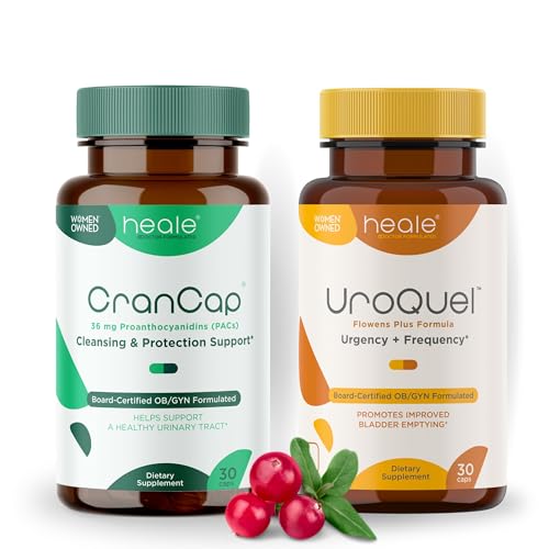 [BRSREGL2A4BREE3B] Bundle of CranCap 30 Count and UroQuel - Urinary Tract Health Cranberry Supplement and Natural Bladder Control Cranberry Supplement