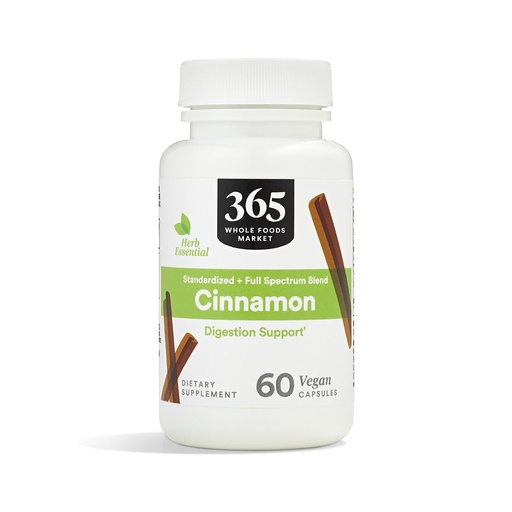 [BRSRMAYQBUFAAE32] 365 by Whole Foods Market, Cinnamon, 60 Count