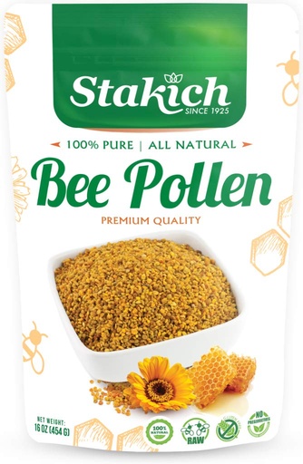 [BRSWIYYFCIIQCYL4] Stakich Bee Pollen Granules - Raw, Natural, Gluten Free - 1 lb