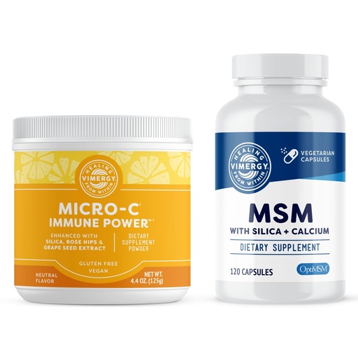 [BRSREFQQBB5QKCDZ] Vimergy Skin Potion Kit – Micro-C Immune Power(TM) (125g) and MSM (120 Capsules) – Skin, Hair & Nail Support + Collagen + Immunity – Vegan, Paleo, Gluten-Free, Kosher – Pure, Potent Daily Supplements