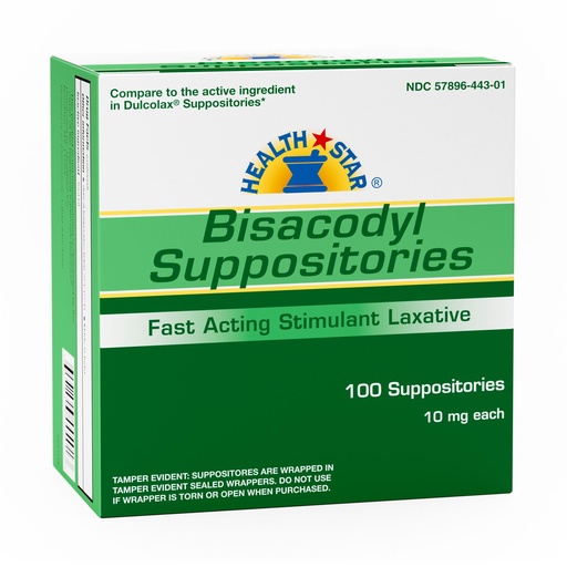 [BRSWKEY7BACA2FDY] Geri-Care Pharmaceuticals Bisacodyl Laxative Suppositories - 10mg - - bx 100