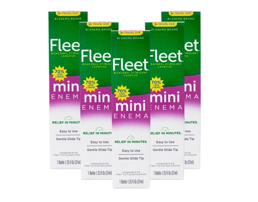 [BRSWIYIFDEPB23LO] Fleet Bisacodyl Enema, Ready To Use - 1.25 Oz (Pack of 5)