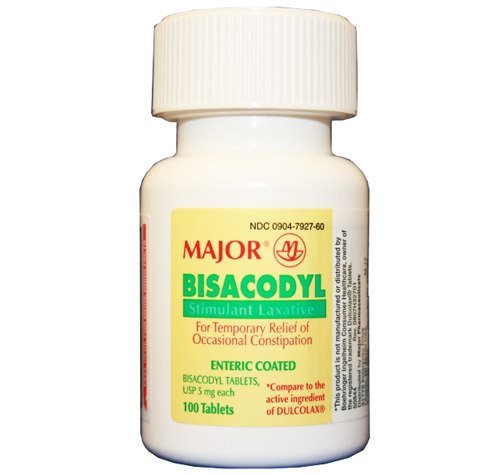 [BRSWKHQQOMABQG3Y] MAJOR Bisacodyl 5mg - Enteric Comfort Coated Stimulant Laxatives for Constipation - Gentle Constipation Relief for Women and Men - 100 Tablets - Pack of 5