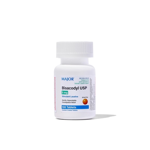 [BRSWK2QZOAOQOC3U] Major Bisacodyl Stimulant Laxative Tablets, 100 ct
