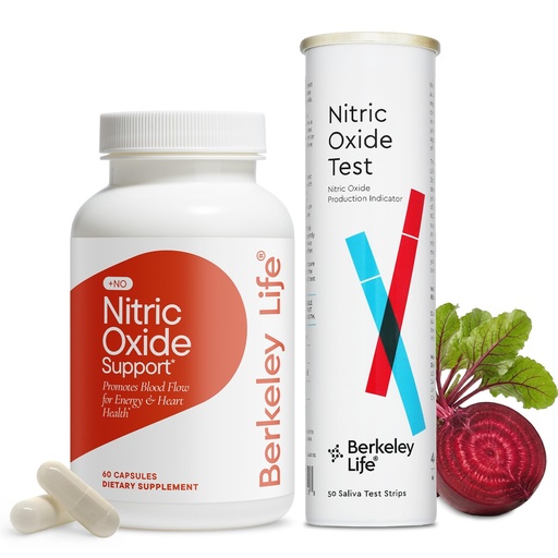 [BRSREYYBB56QGDLB] Berkeley Life Nitric Oxide Booster & Test Strips Starter Kit - 60 Capsules & 50 Test Strips - Nitric Oxide Supplements Helps Support Healthy Blood Pressure, Circulation & Cardiovascular Health
