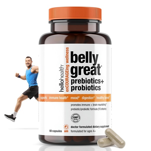 [BRSW2AI6OIAW2G3B] Daily Probiotic for Women, Men + Kids Probiotic –Belly Great Prebiotics and Probiotics for Gut Health & Immune Support + Vitamin D3, Folate B Vitamins: 15 Strain, Gluten Free -60 Count