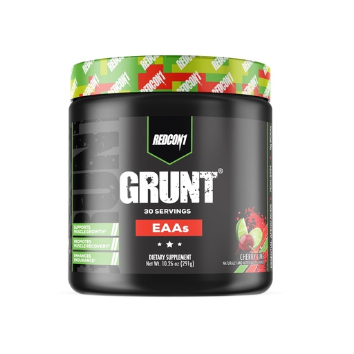 [BRSWG2YZOYPAY23P] REDCON1 Grunt EAAs, Cherry Lime - Sugar Free, Keto Friendly Essential Amino Acids - Post Workout Powder Containing 9 Amino Acids to Help Train, Recover, Repeat (30 Servings)