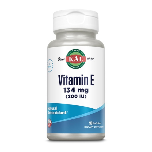 [BRSWIYT3OMAQG2DE] KAL E-200 D-Alpha Tocopherol 200 IU Softgels, 90 Count