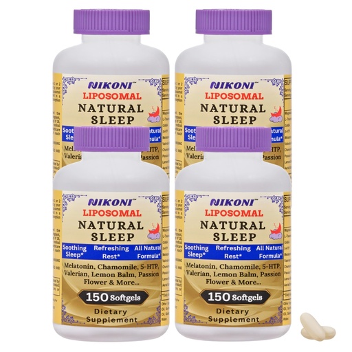 [BRSRAALQOUPAEEQZ] Nikoni Liposomal Natural Sleep Aid Supplement, Supports Natural and Soothing Sleep -600 Softgels