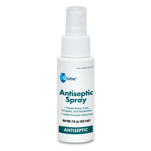 [BRSROCQQPIHGEDIV] Globe First Aid Antiseptic Spray, Wound Cleaner, Benzalkonium Chloride for Minor Cuts, Scrapes and Burns, 2-Ounce (1)
