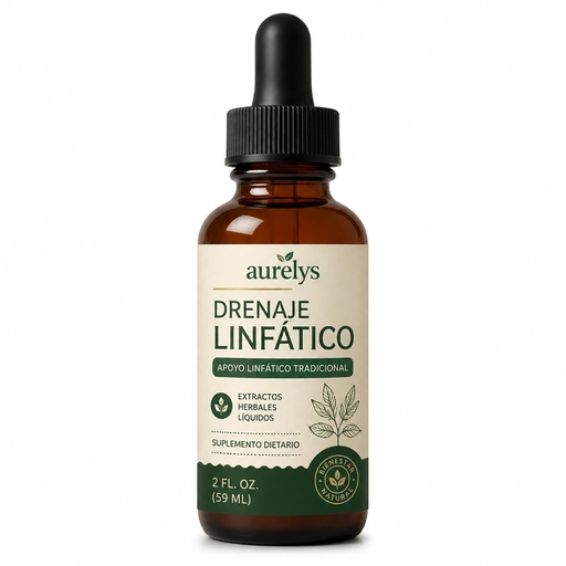 [BRSRYZTQOEFBUG32] Aurelys Gotas de Bienestar para Drenaje Linfático, Apoyo al sistema linfático, sistema inmunitario, mezclas de hierbas naturales, vegano y sin OGM (59 ml / 2 oz líquidas)