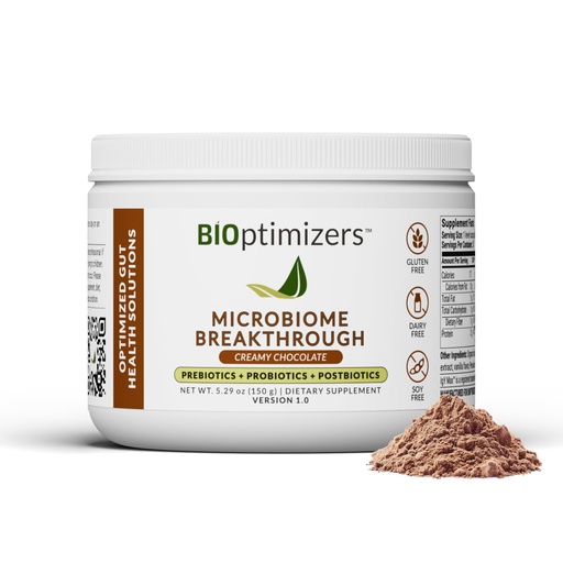 [BRSWY2Y6AQDQ2CLD] Microbiome Breakthrough Gut Support Powder Chocolate Flavor With Lactobacillus Strains, Bone Broth & Collagen Source of L-Glutamine Supports Digestive Comfort, Gas & Bloating Relief 30 Servings*