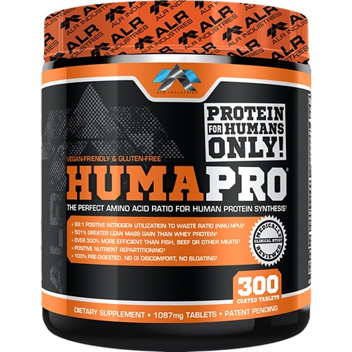 [BRSWIYIHDIGAEGDM] ALR Industries HumaPro Essential Amino Acid Formula | EAA Protein Supplement | Supports Muscle Recovery & Performance | Vegan, Gluten Free | | 300 Tablets / 60 Servings
