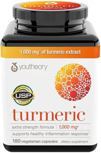 [BRSWGFQFCNYGEFIU] Youtheory Turmeric Extra Strength 1000mg (180 Count) (3 Pack)