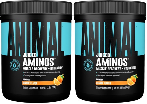 [BRSRGGQKDF7WECY3] Animal Juiced Amino Acids - BCAA Powder EAA Matrix Plus Hydration with Electrolytes and Sea Salt Anytime Recovery and Improved Performance, Orange Flavor, 30 Servings (Pack of 2)
