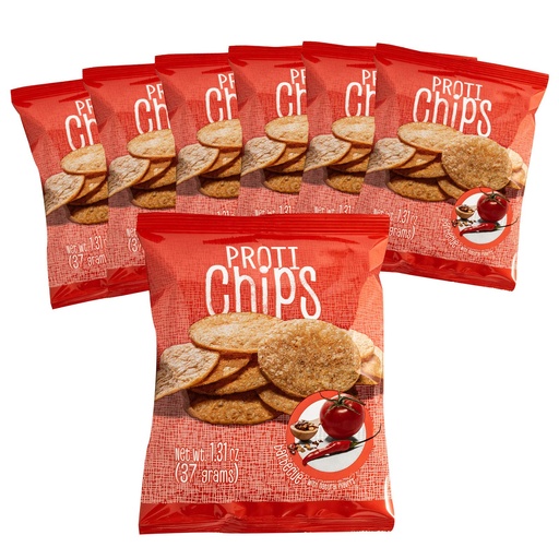 [BRSWG23YBMFRGCL7] Proti-Thin Barbecue Proti Protein Chips, 14g Protein, Low Calorie, Low Carb, Low Fat, Sugar Free, High Fiber, No Gluten Ingredients, Healthy Snack Chips, 7 Single Serving Bags