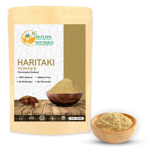 [BRSWYGIBB56WMF3X] Herbs Botanica Haritaki Powder 100% Pure & Natural Terminalia Chebula Powder for Herbal Use – Finely Ground Ayurvedic Triphala Herb for DIY Wellness & Beauty 5.3 oz Resealable Pack