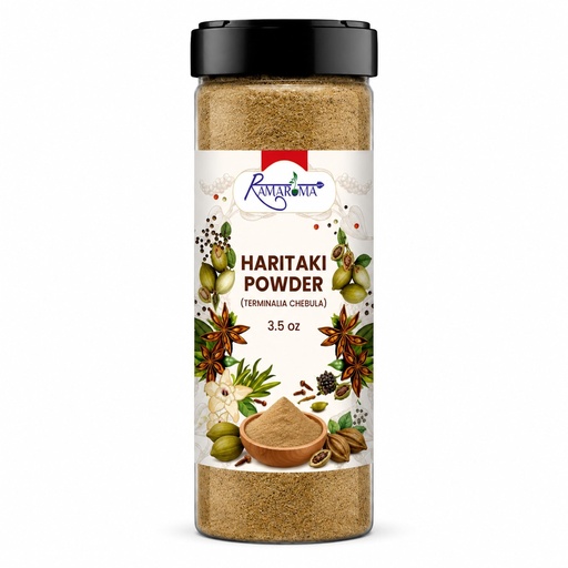[BRSRYYDRDFYB4YIU] Premium Haritaki Powder 3.5 oz (Terminalia Chebula) – Fine Ground Herbal Powder for Tea, Herbal Blends, Daily Wellness Routines & Traditional Ayurvedic Use –Fresh Aroma, Small Batch Packed