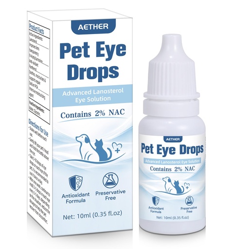 [BRSRGHD3OJYAEE34] AETHER Cataract Eye Drops for Dogs – Improve Vision Clarity & Comfort, Preservative-Free, Natural Formula for Dogs