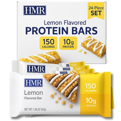 [BRSWYGTRCAHG22T6] HMR Bar, Lemon Protein Bar | 10g of Protein | Nutritious Snack to Support Weight Maintenance | Low Calorie Dessert | | 24 Count