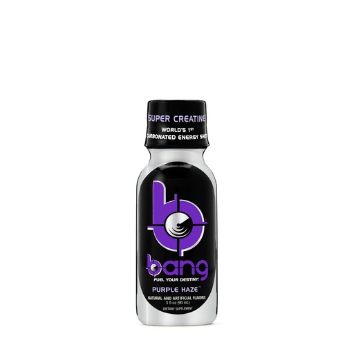 [BRSWGHYDOQOQYAD6] VPX, Bang Carbonated Energy Shot, Purple Haze, 3 Fl. Oz. (Case of 12)