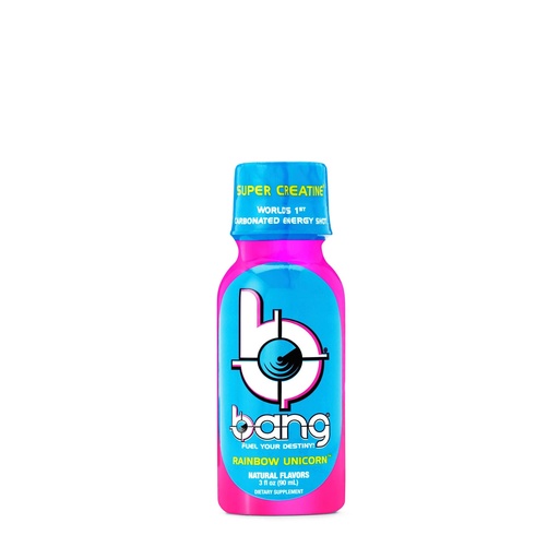 [BRSWGGIHPIFBYALU] VPX (Vital Pharmaceuticals) BANG SHOT, Rainbow Unicorn, Carbonated Energy Shot, 3 fl oz. (12 Drinks)