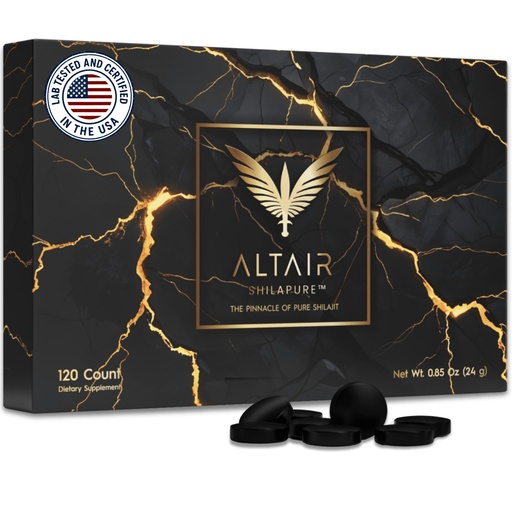 [BRSRAC33BEDRM3D2] Altair Shilapure 100% Pure Shilajit Tablets | 24,000MG | More Effective Than Resin & Capsules | 85+ Trace Minerals from 17,000 FT | Lab Tested for Purity | 120 Tablets | 4 Month Supply