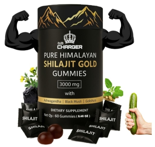 [BRSREGL3BYFG22DU] Shilajit Gummies for Men & Women | 3000mg Pure Organic Himalayan Shilajit with Ashwagandha Gokshura | Non-GMO, No Added Sugar | 85+ Trace Minerals & Fulvic Acid | 60 Gummies