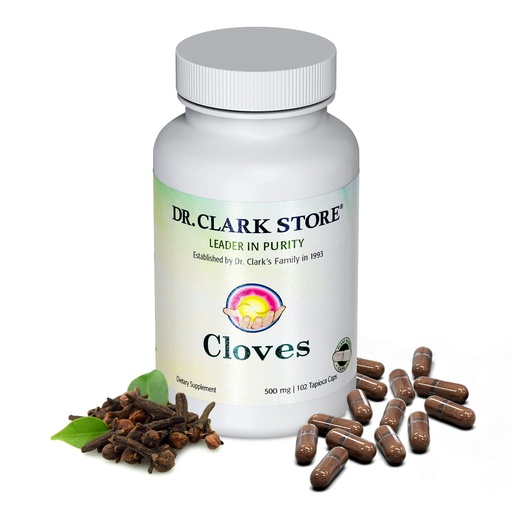 [BRSWYBLQB4GQG2Y7] Dr Clark Store Cloves Vegetarian, 500mg, 102 Tapioca Capsules – Helps Maintain Liver Performance and Blood Circulation