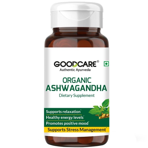 [BRSRGYYEOINGCE36] Goodcare Organic Ashwagandha 1200mg, 60 Tablets | High Strength Withania Somnifera for Stress Relief, Calmness & Restful Sleep | Supports Natural Energy & Relaxation | USDA Organic | GMP Certified